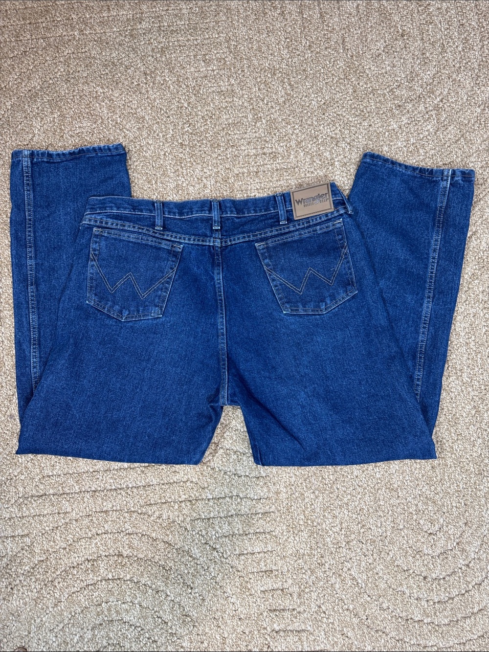 Wrangler Rugged Wear Men’s Blue Jeans
 Big and Tall